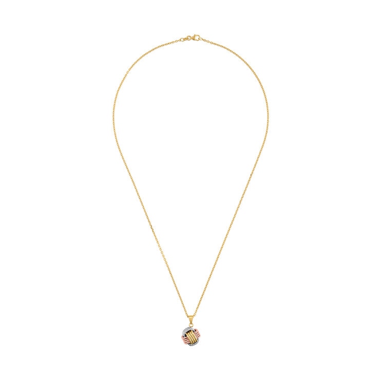 Collar con Dije de Nudo de Corazón, Oro 14k Collar con Dije de Nudo de Corazón, Oro 14k