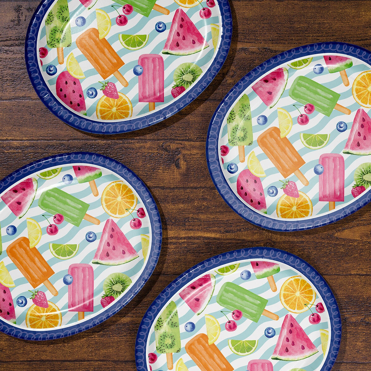 Artstyle Summer Platos Ovalados Desechables 50 pzas Artstyle Summer Platos Ovalados Desechables 50 pzas