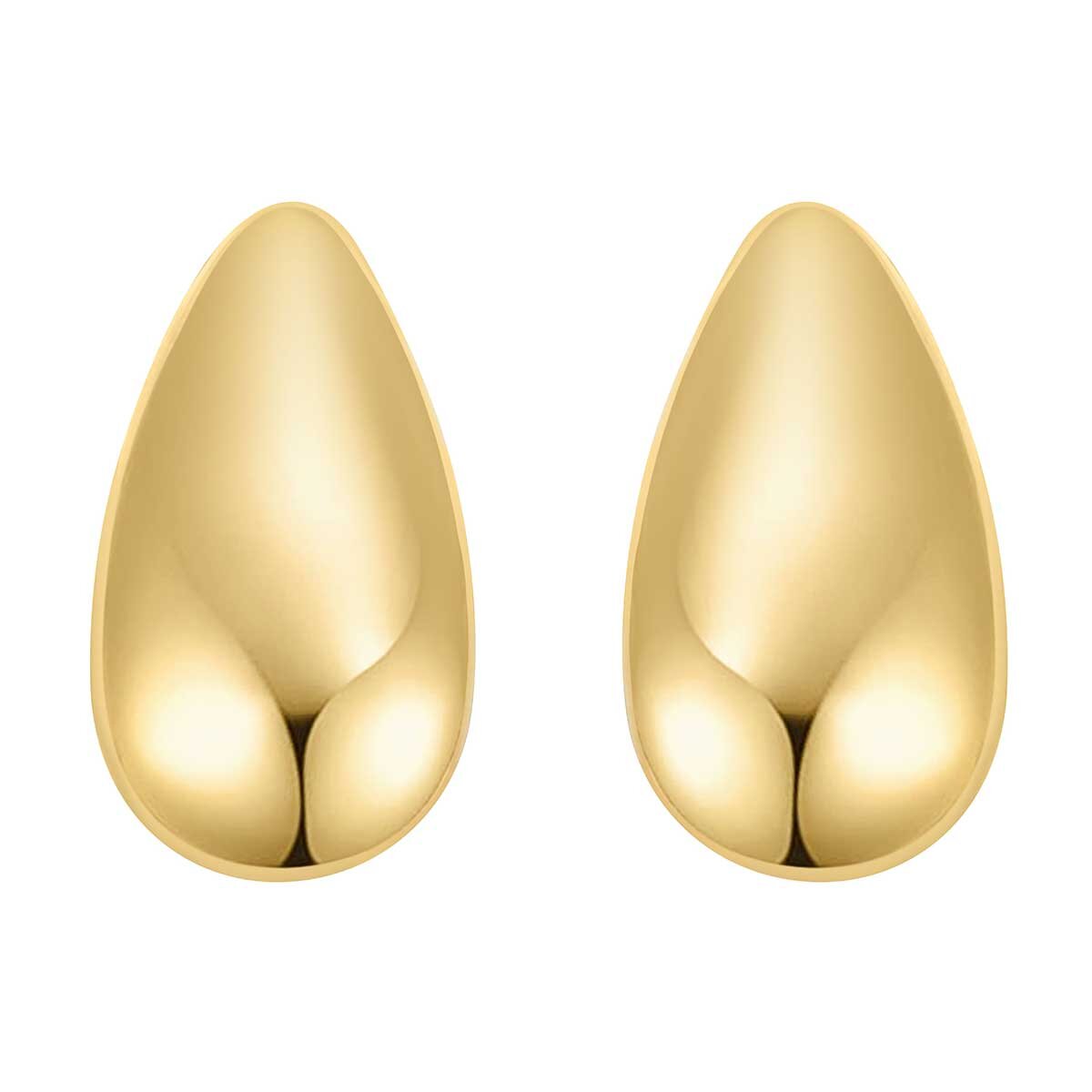 Aretes en Forma de Lágrima, Oro Amarillo de 14K