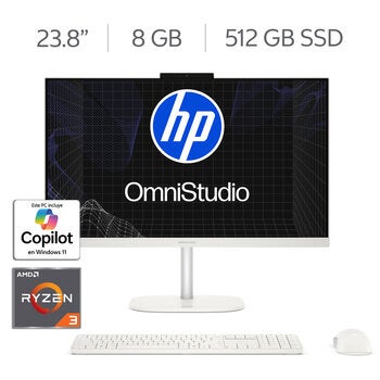 HP All-In-One OmniStudio 24-cv0030la Desktop 23.8" Full HD AMD Ryzen 3 30 8GB 512GB SSD HP All-In-One OmniStudio 24-cv0030la Desktop 23.8" Full HD AMD Ryzen 3 30 8GB 512GB SSD