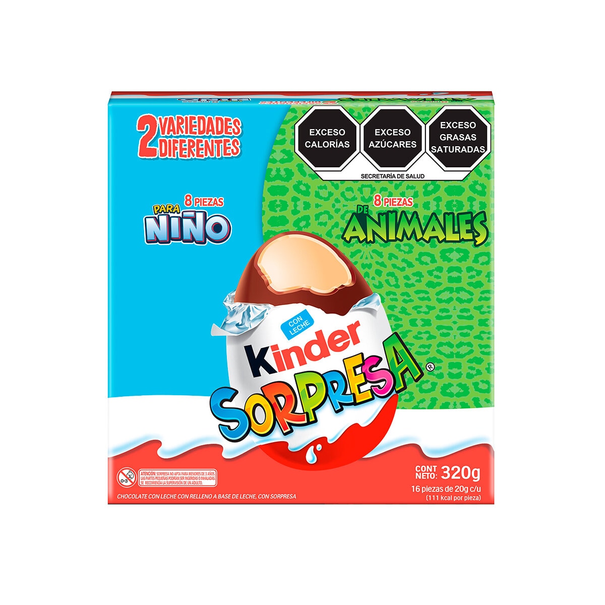 Kinder Sorpresa Huevos de Chocolate 16 pzas de 20 g