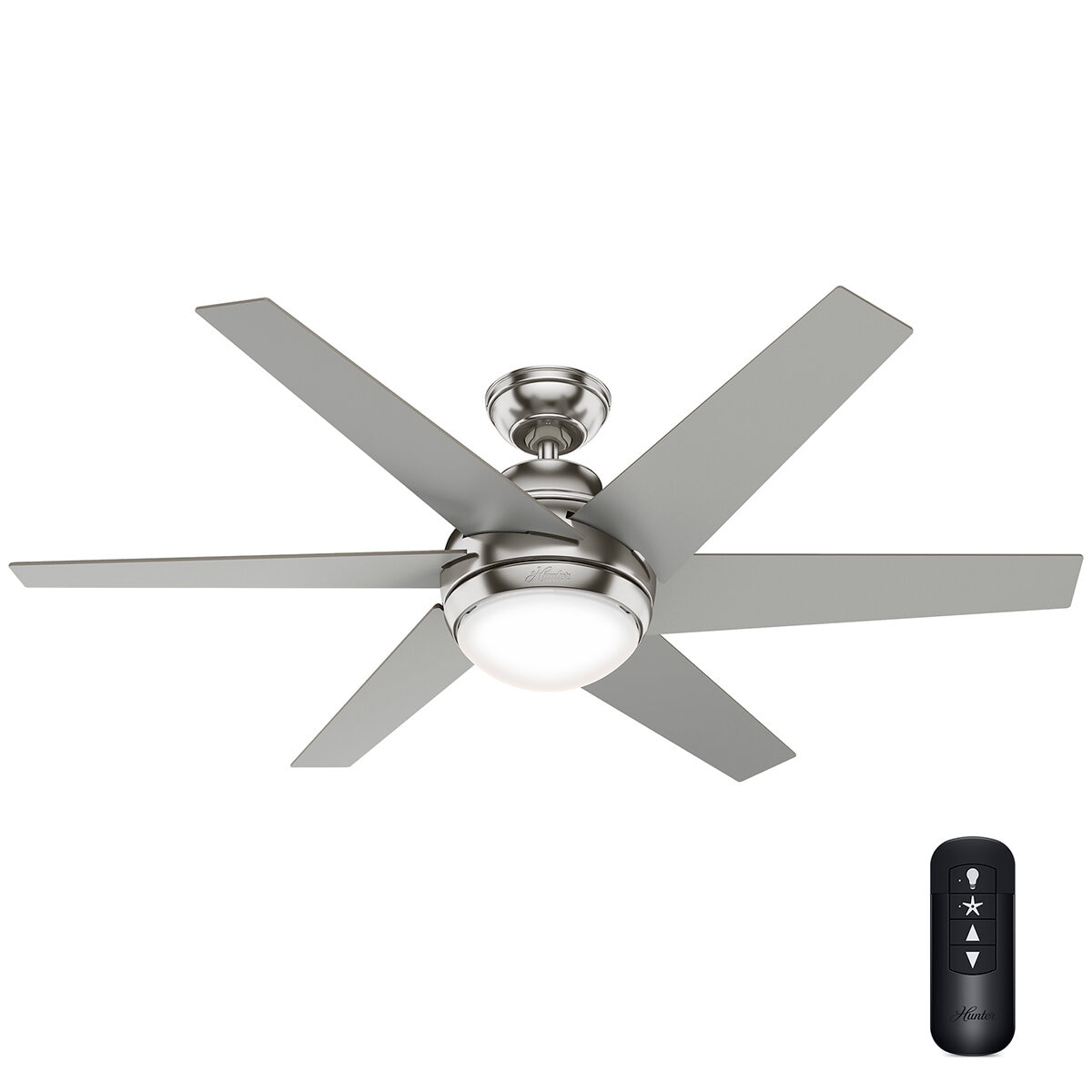 Hunter, Ventilador Sotto Brushed Nickel 52" 