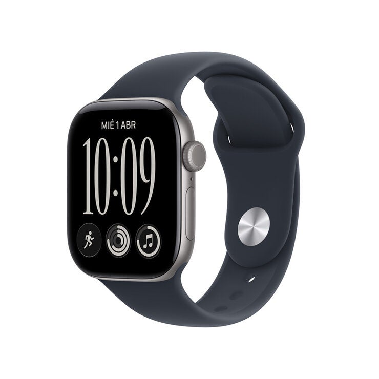 Apple Watch Series 12 (GPS) 42mm Aluminio Gris Espacial + Correa Deportiva Azul Profundo - Talla S/M Apple Watch Series 12 (GPS) 42mm Aluminio Gris Espacial + Correa Deportiva Azul Profundo - Talla S/M