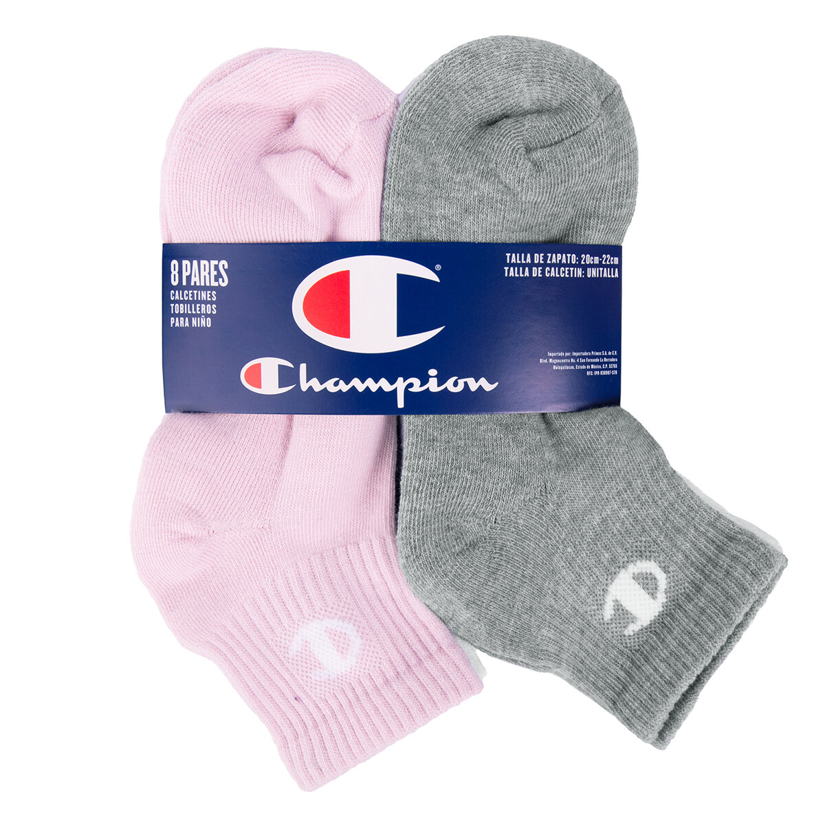 Champion Calcetines para Niños 8 Pares Varias Tallas y Colores