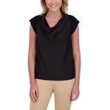 DKNY Blusa para Dama Negro Mediana