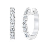 Aretes, Arracadas de Diamantes 0.35ctw, Oro Blanco 14K