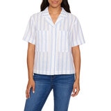 Buffalo David Bitton Blusa para Dama Azul Chica
