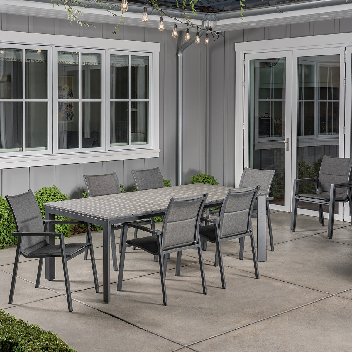Sunvilla, Dark Forest Comedor Expandible de 9 Piezas para Patio