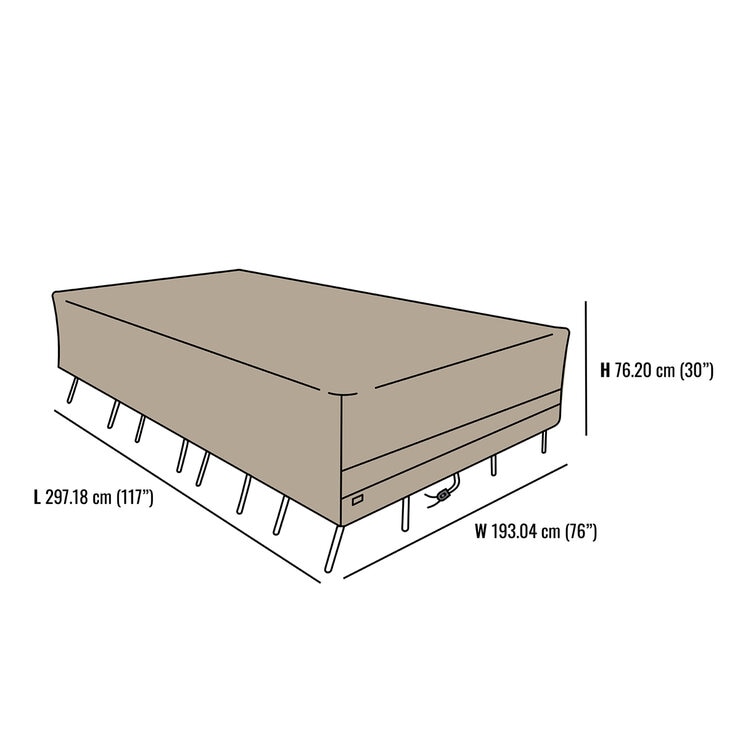 Seasons Sentry Funda para Set de Muebles de Jardín con Mesa Rectangular Grande