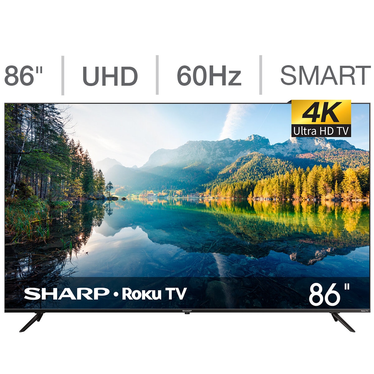 Sharp Pantalla 86" UHD Roku TV
