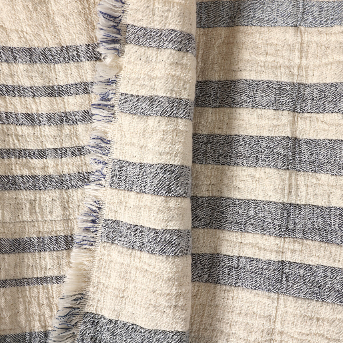 Life Comfort, Frazada Reversible de Algodón, Lineas Azul/Blanco Life Comfort, Frazada Reversible de Algodón, Lineas Azul/Blanco