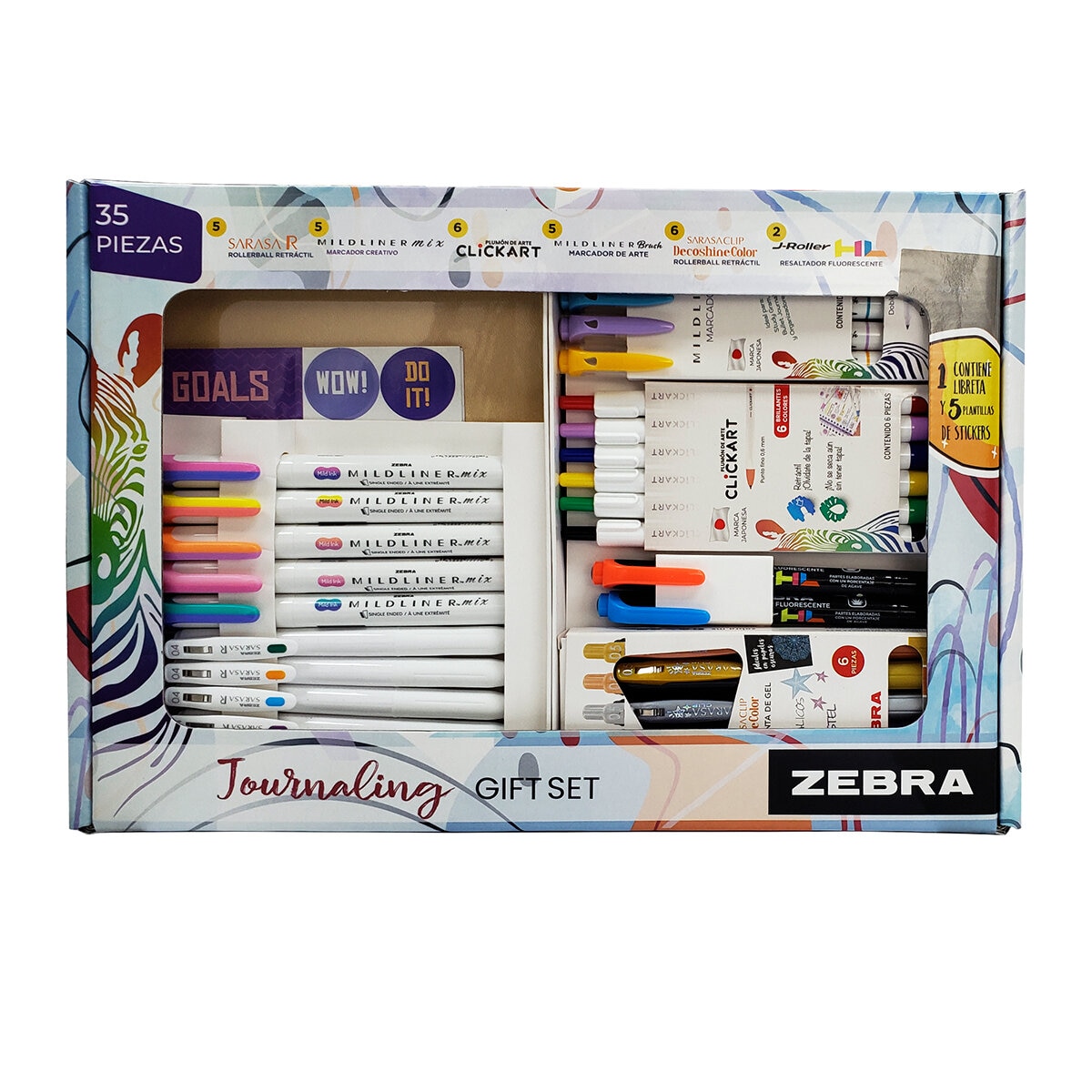 Zebra Set de Journaling 35 Piezas