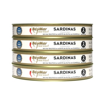 Baymar Sardinillas en Aceite de Oliva 4 pzs de 120 g