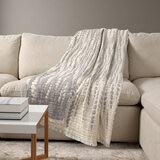 Life Comfort, Frazada Reversible de Algodón, Hojas Azul/ Blanco