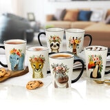 Signature Housewares Juego de 6 tazas de Cerámica de Animales