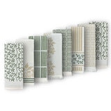 Juego de 8 Toallas de Cocina, Hojas Verdes