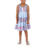Jona Michelle Vestido para Niñas Azul 4 Años