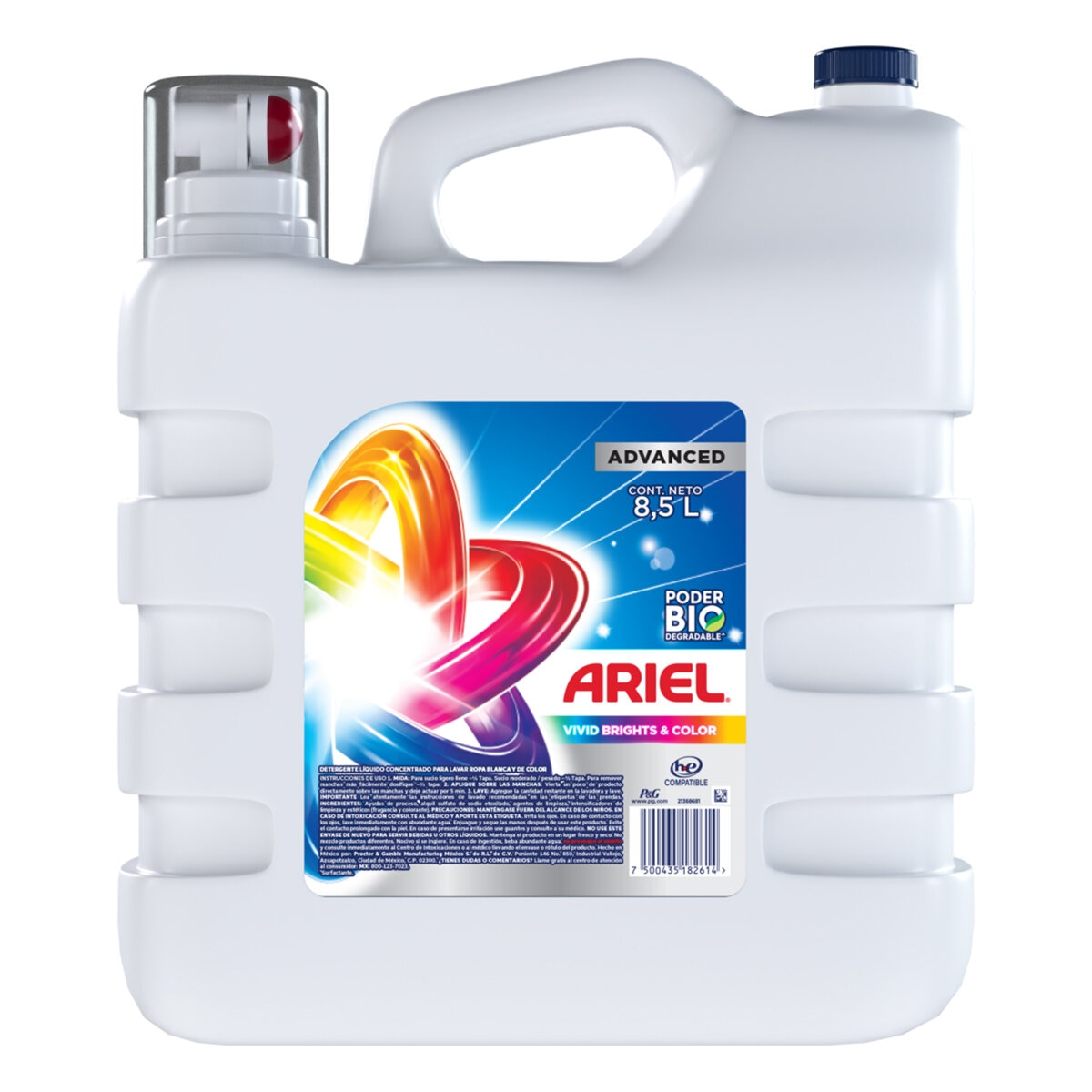 Ariel Vivid Brights & Color Detergente Líquido para Ropa 8.5 l