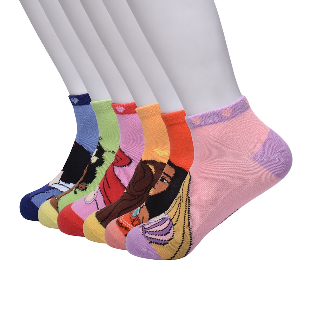 Calcetines para Niños y Niñas 6 pares Disney Princesas 18 - 23.5 cm