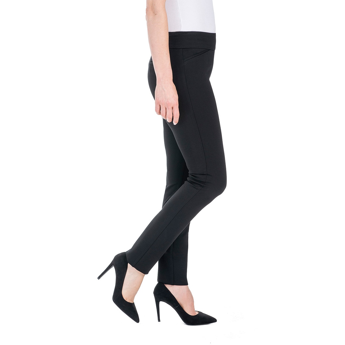 Dalia, Pantalón con Cintura Elástica para Dama, Negro, Extra Grande