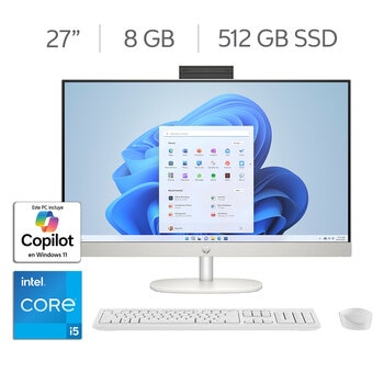 HP All-In-One 27-cr0350la 27" Full HD Intel Core i5-1335U 8GB 512GB SSD HP All-In-One 27-cr0350la 27" Full HD Intel Core i5-1335U 8GB 512GB SSD