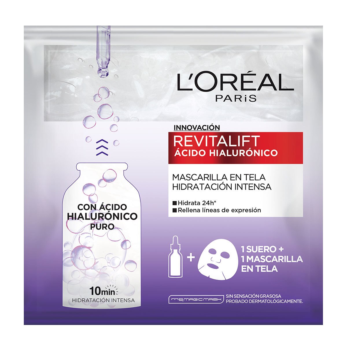Kit de Cuidado Facial, L´Oréal Ácido Hialurónico, 2 piezas Costco México