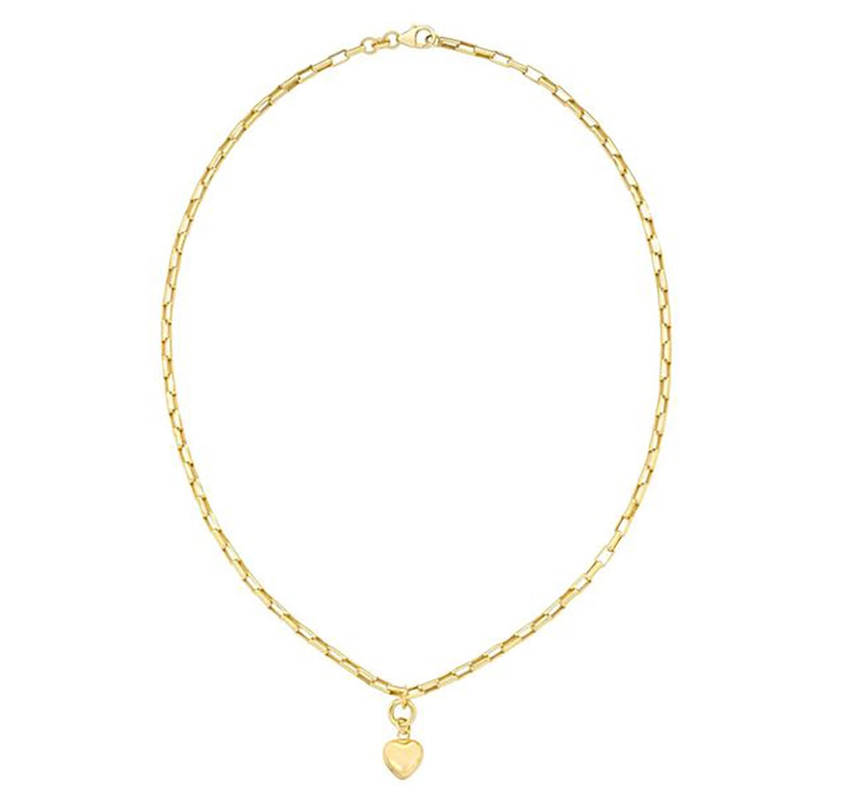 Collar con Dije de Corazón, Roro Amarillo 14k Collar con Dije de Corazón, Roro Amarillo 14k
