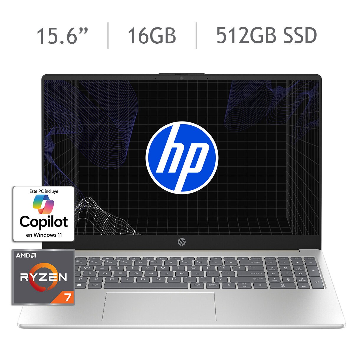 HP 15-fc0077la Laptop 15.6" HD AMD Ryzen 7 16GB 512GB