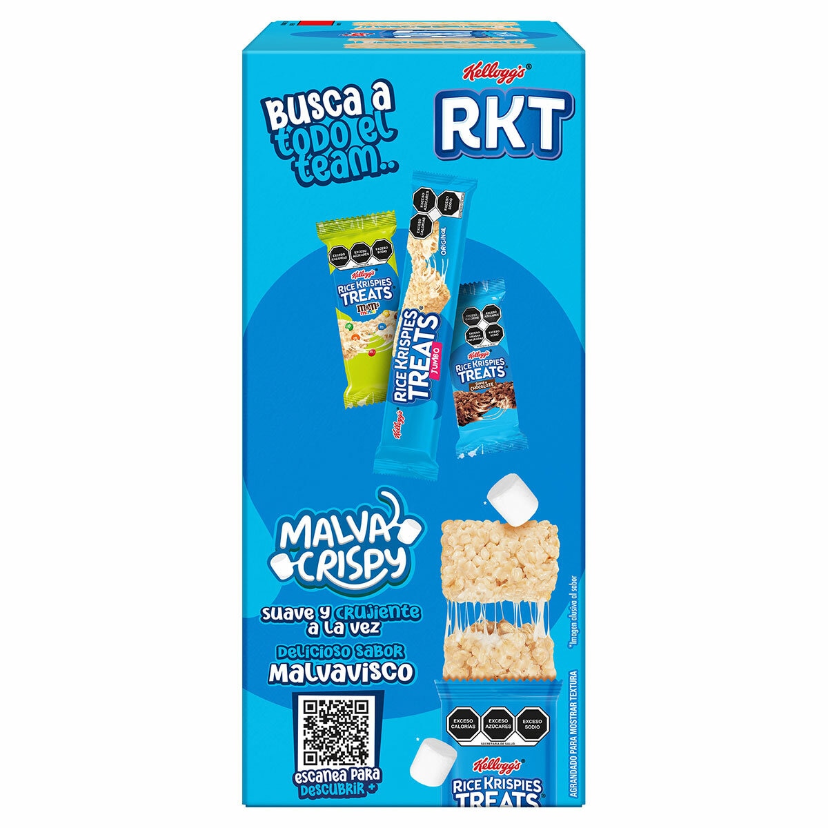Kellogg's Barras de Arroz Inflado Rice Krispies 40 pzas de 22 g