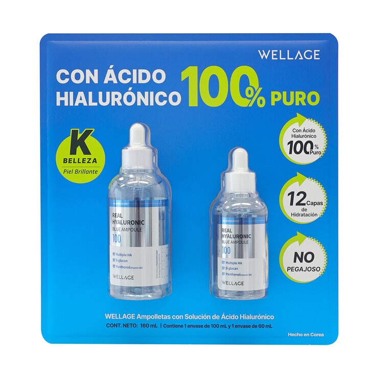 Wellage Ampolleta Azul de Ácido Hialuronico 160ml Wellage Ampolleta Azul de Ácido Hialuronico 160ml