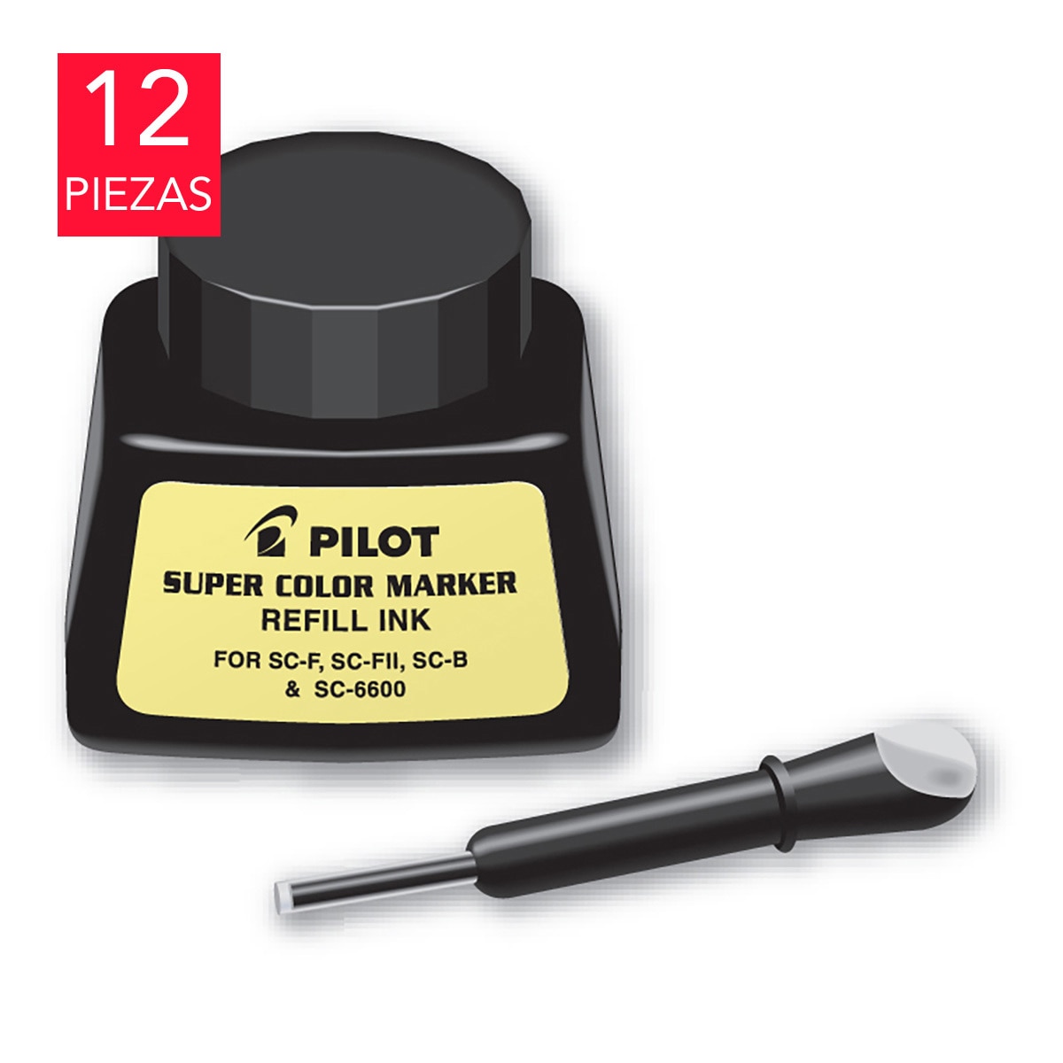 Pilot tinta para marcador permanente Jumbo y SCB rellenable 12 Piezas