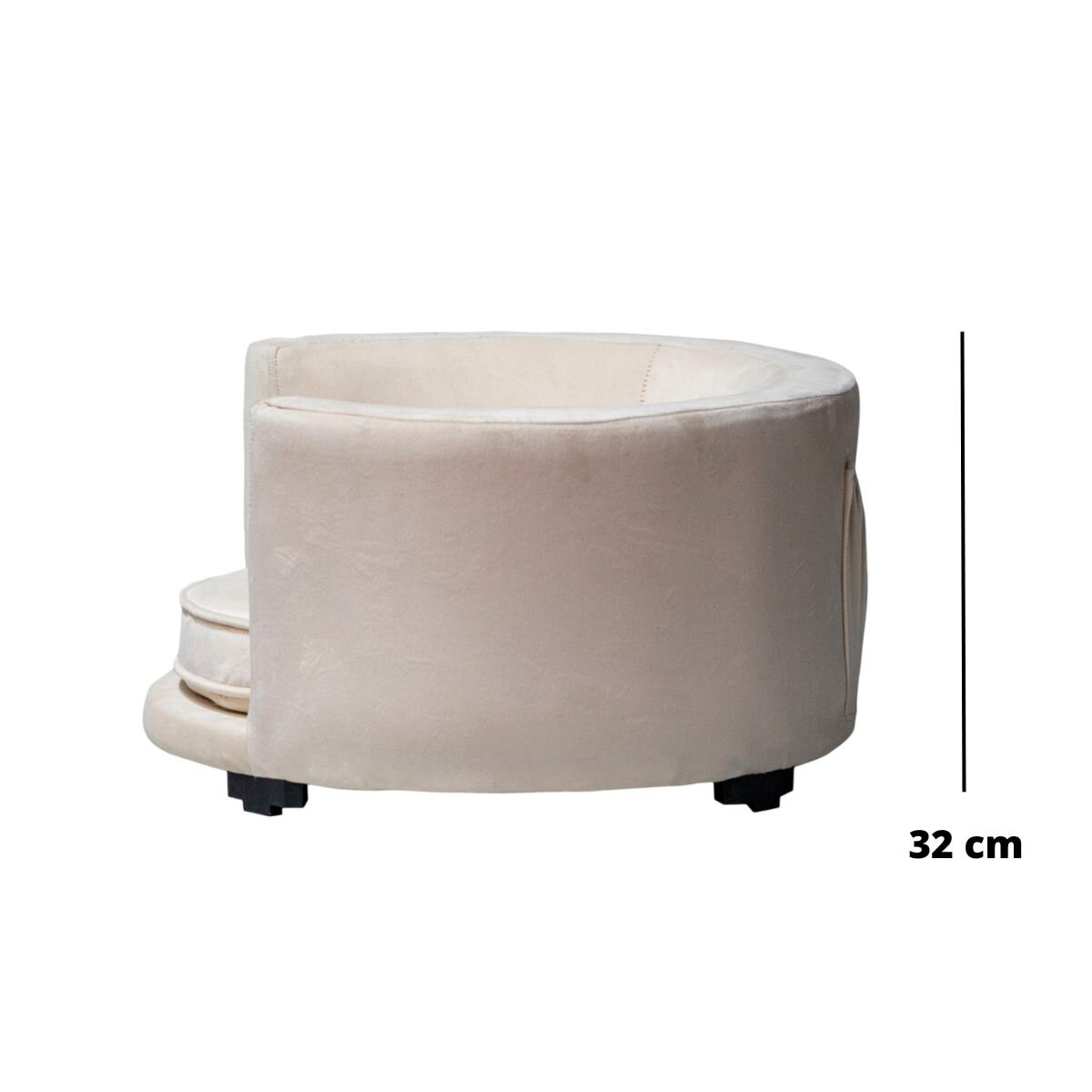 Maypet, Sillón Forrado de Terciopelo para Mascota Pequeña, Color Café