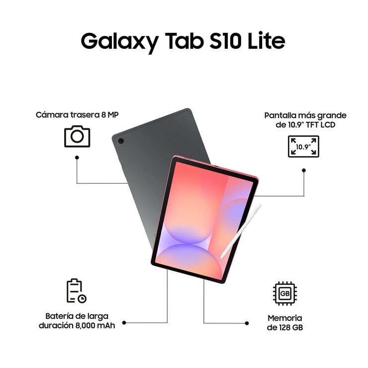 Samsung Galaxy Tab S10 Lite 128GB Plata Samsung Galaxy Tab S10 Lite 128GB Plata