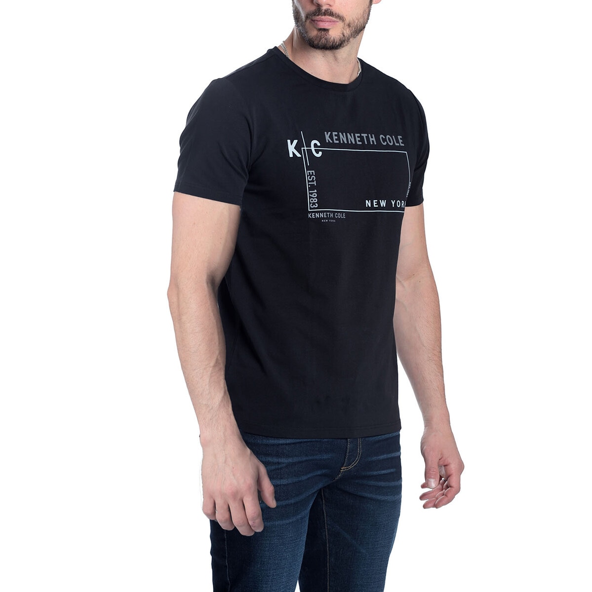 Kenneth Cole Playera para Caballero Negro Mediana