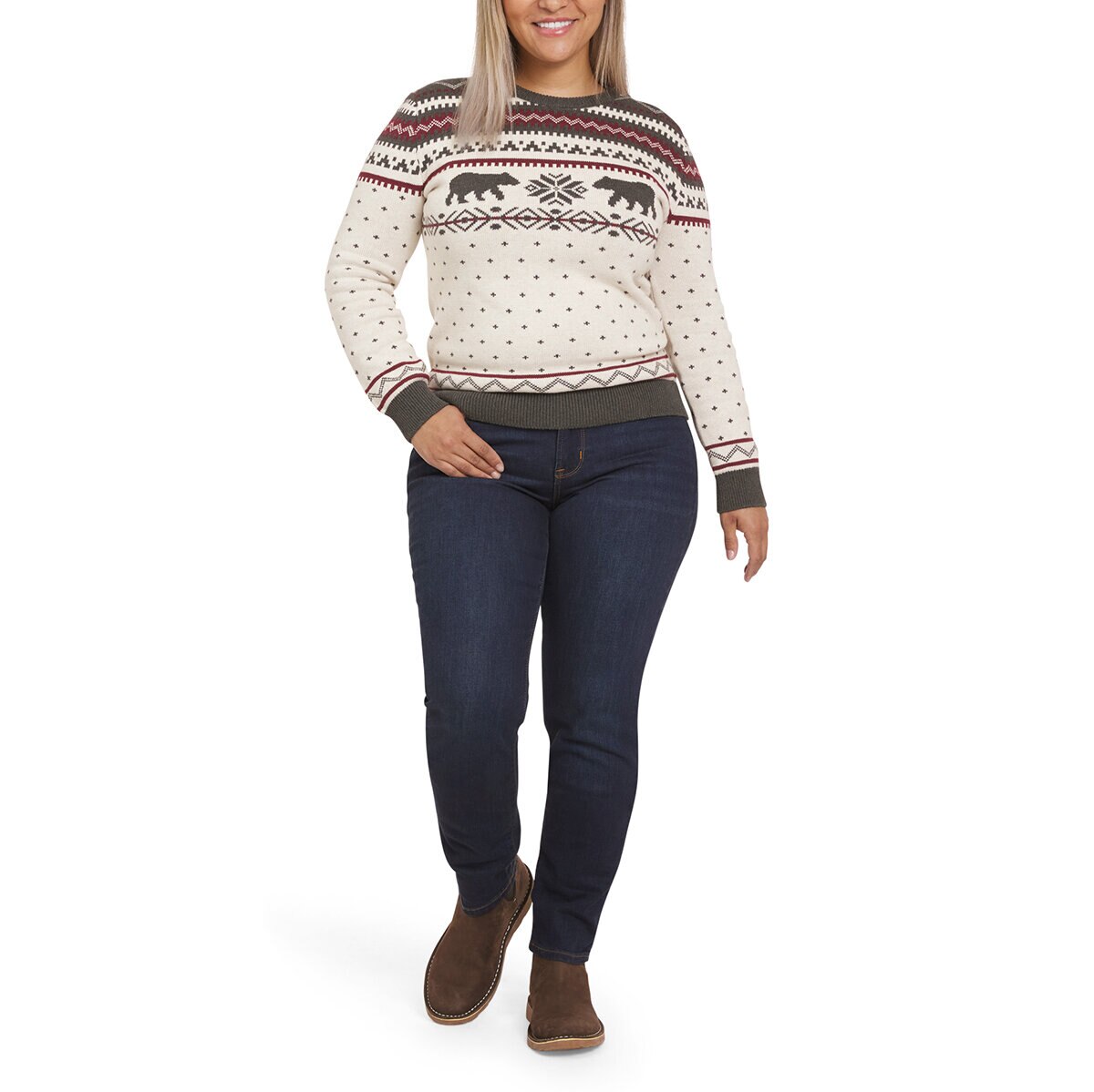 Land's End Suéter navideño para Dama Grande Costco México