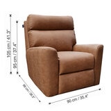 Muebles Liz, Grant, Sillón Reclinable Café