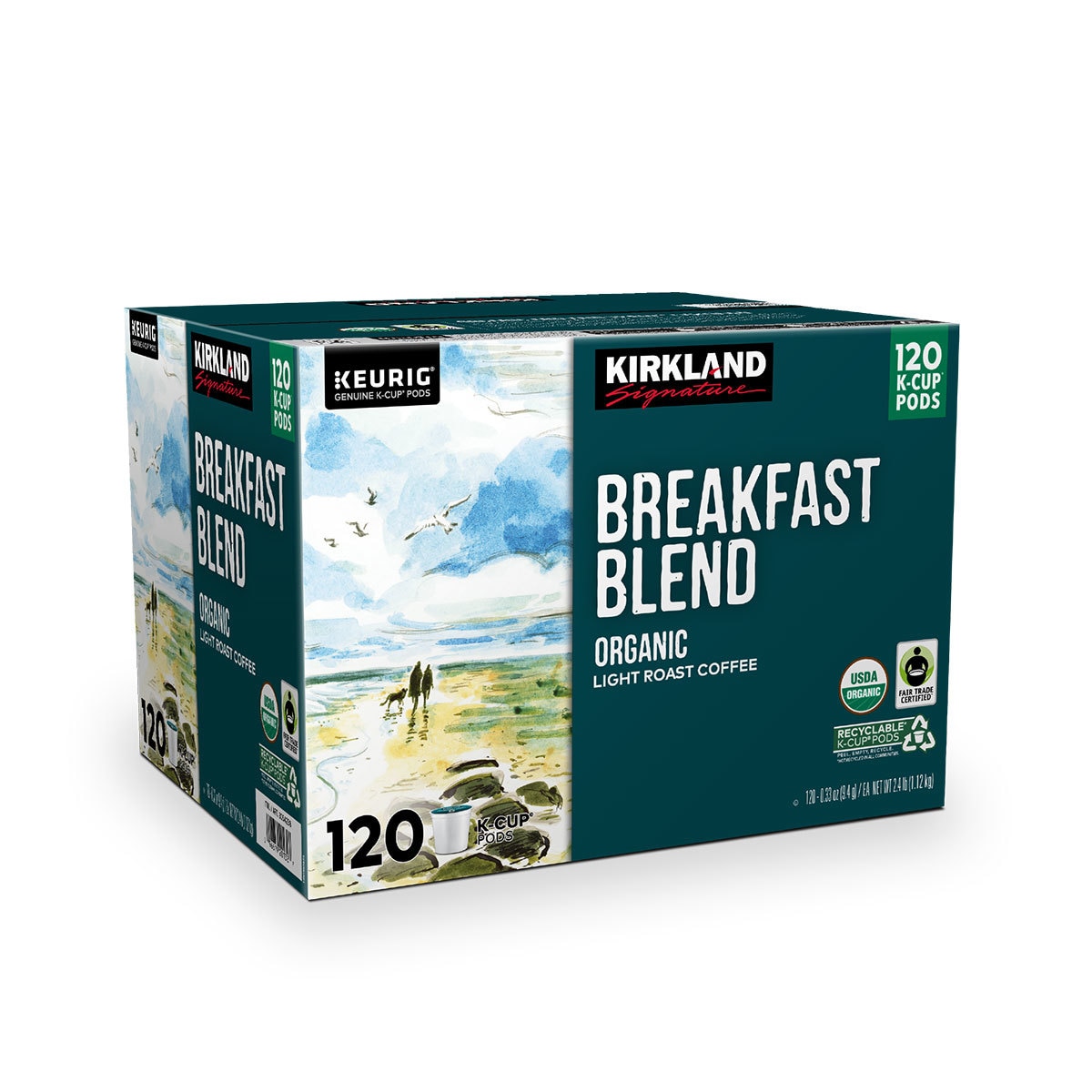 Kirkland Signature café orgánico breakfast blend, 120 KCup (cápsulas reciclables) Costco México