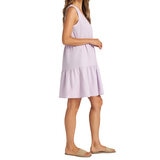 Matty M Vestido Tipo Lino para Dama Morado Chica