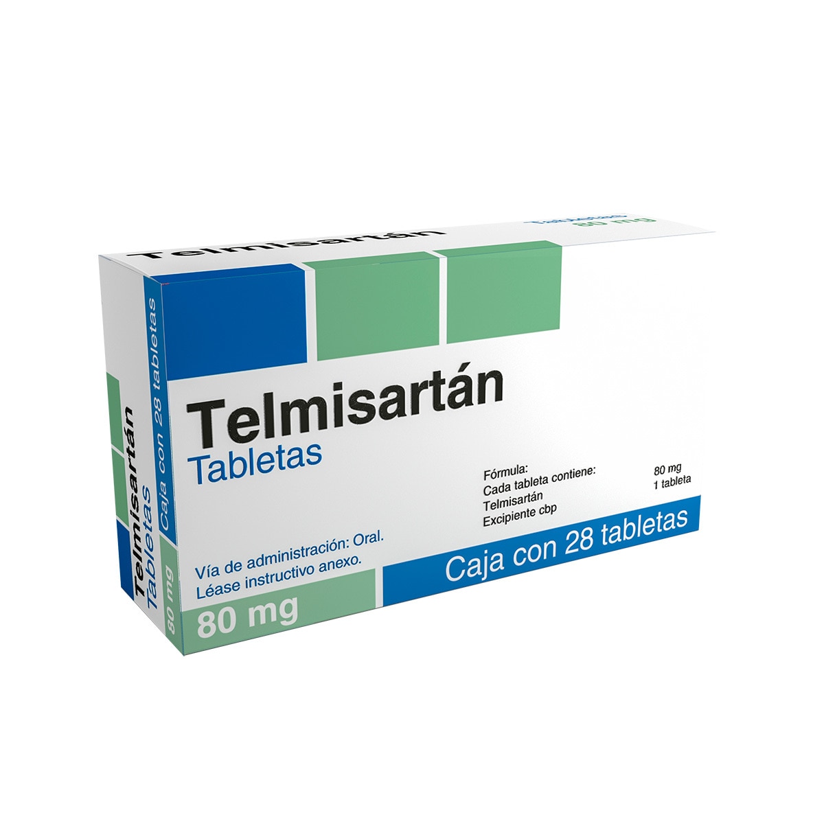 Telmisartán 80mg 28 Tabletas 