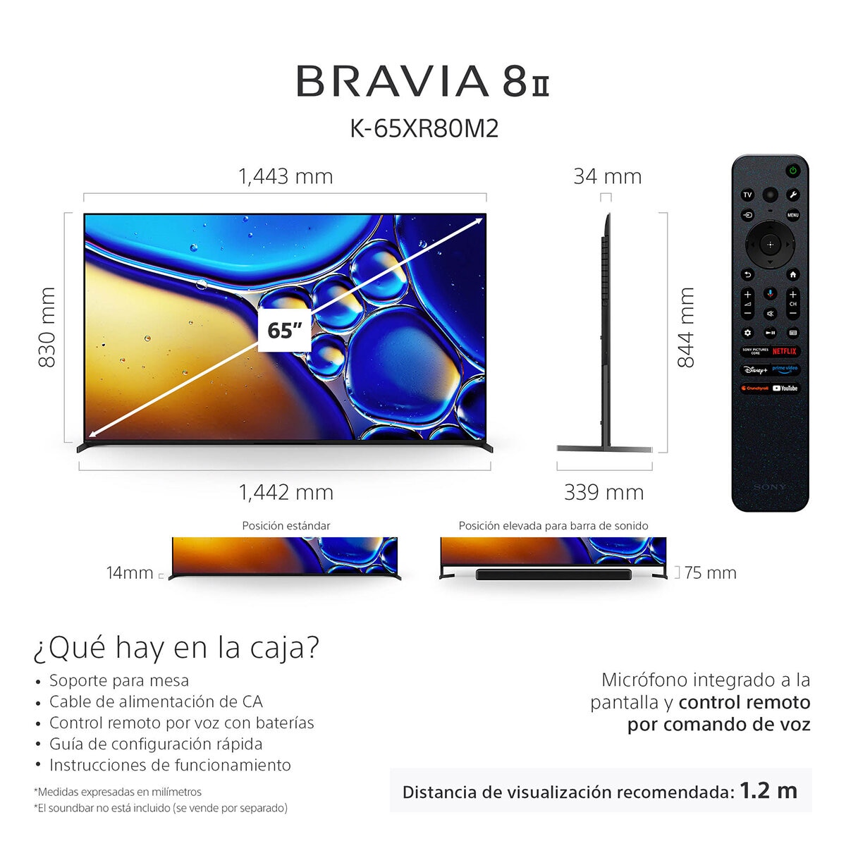 Sony Pantalla 65" BRAVIA 8 II