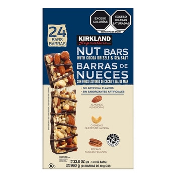 Kirkland Signature Barras de Nueces con Cacao y Sal de Mar 24 pzas de 40 g