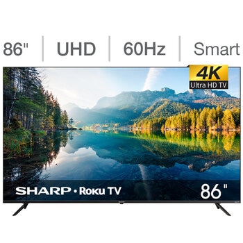 Sharp Pantalla 86" UHD Roku TV