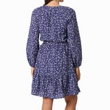 Drapper James Vestido para Dama Azul Extra Grande