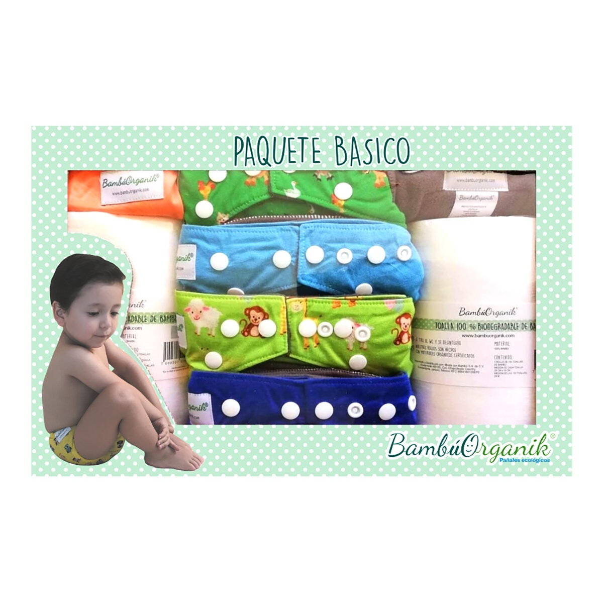 Bambú Organik Kit de Pañales de Bambú Niño