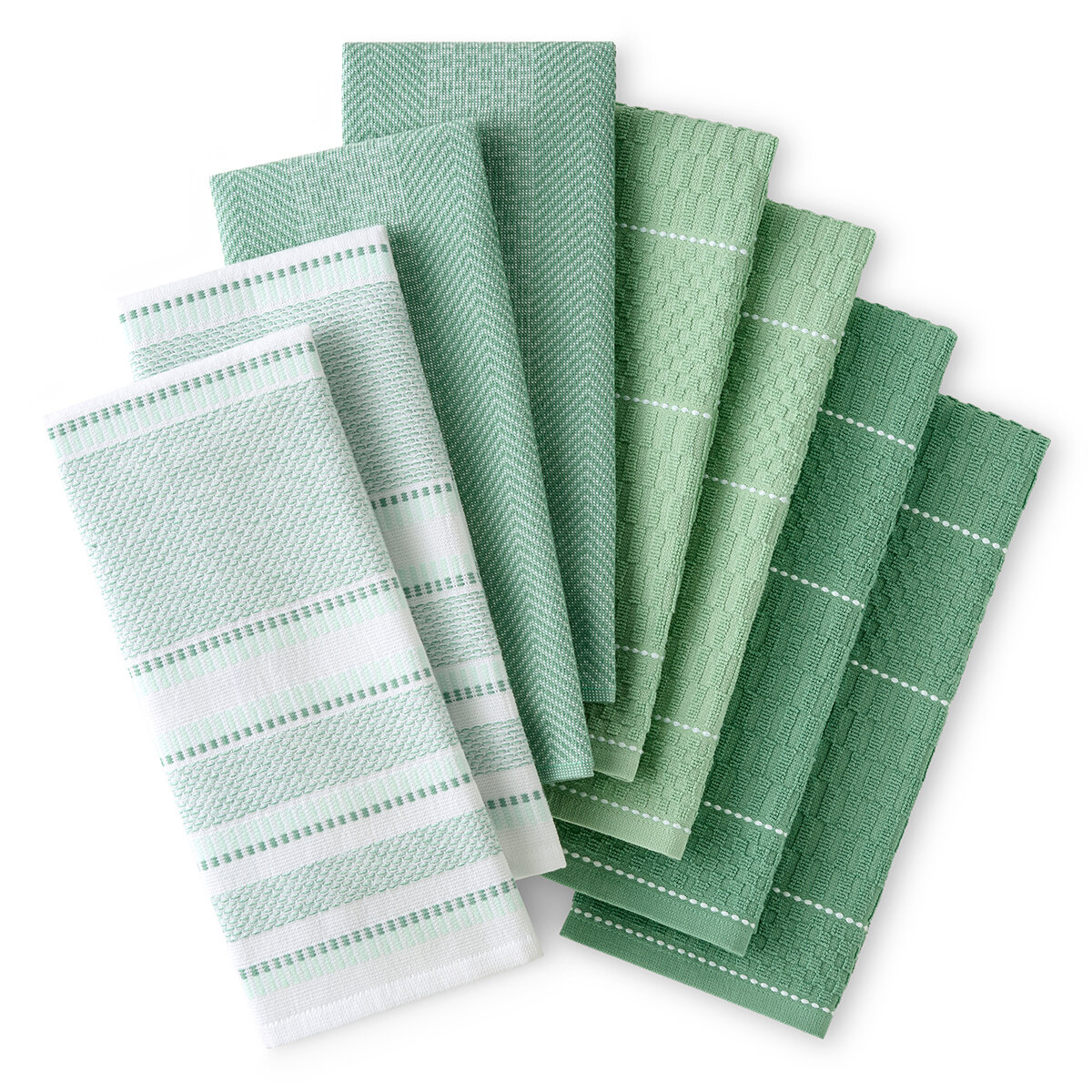 Culinary Classics, Toallas de Cocina 8 piezas, Verde