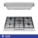 Teka Combo Campana de Pared 75 cm y Parrilla de Gas 5 Quemadores 75 cm