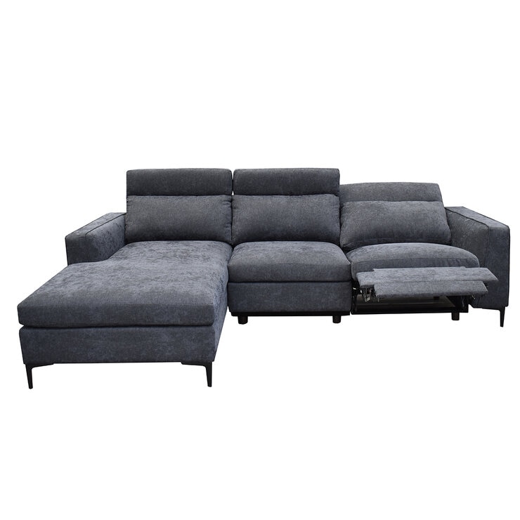 Muebles Liz, Larix, Seccional De 2 Piezas Gris Obscuro