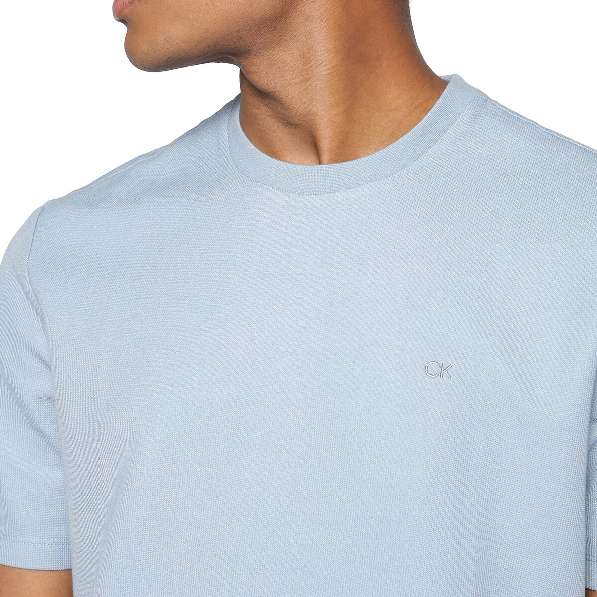 Calvin Klein Playera para Caballero Azul Chica