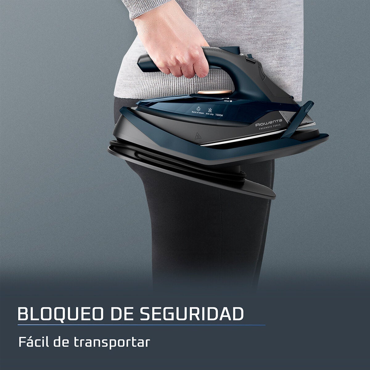 Rowenta, Plancha de Vapor Inalámbrica Freemove Force con Suela de Acero Inoxidable Rowenta, Plancha de Vapor Inalámbrica Freemove Force con Suela de Acero Inoxidable