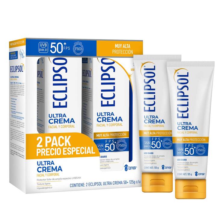 Eclipsol Bloqueador Solar FPS 50+ 2 pzas